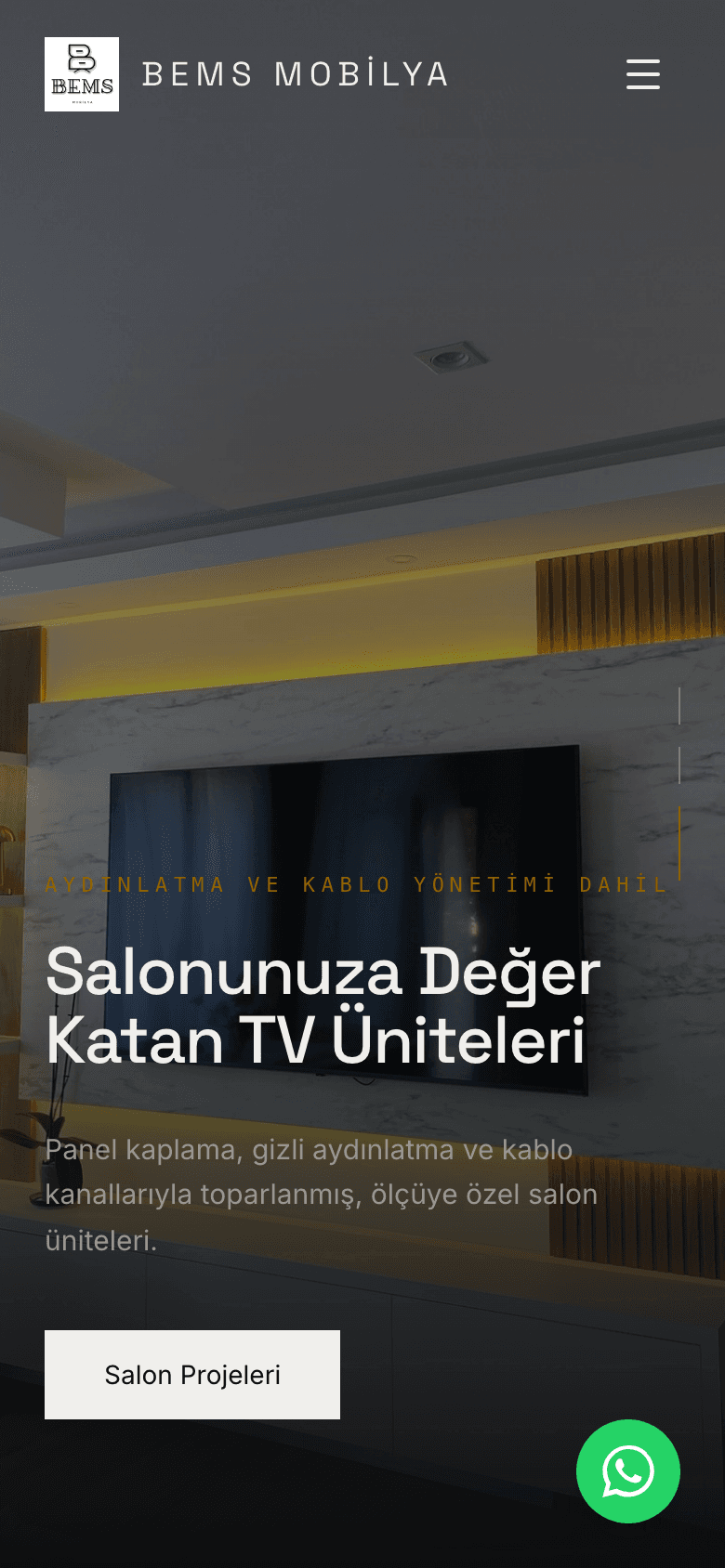 Bems Mobilya mobil görünümü
